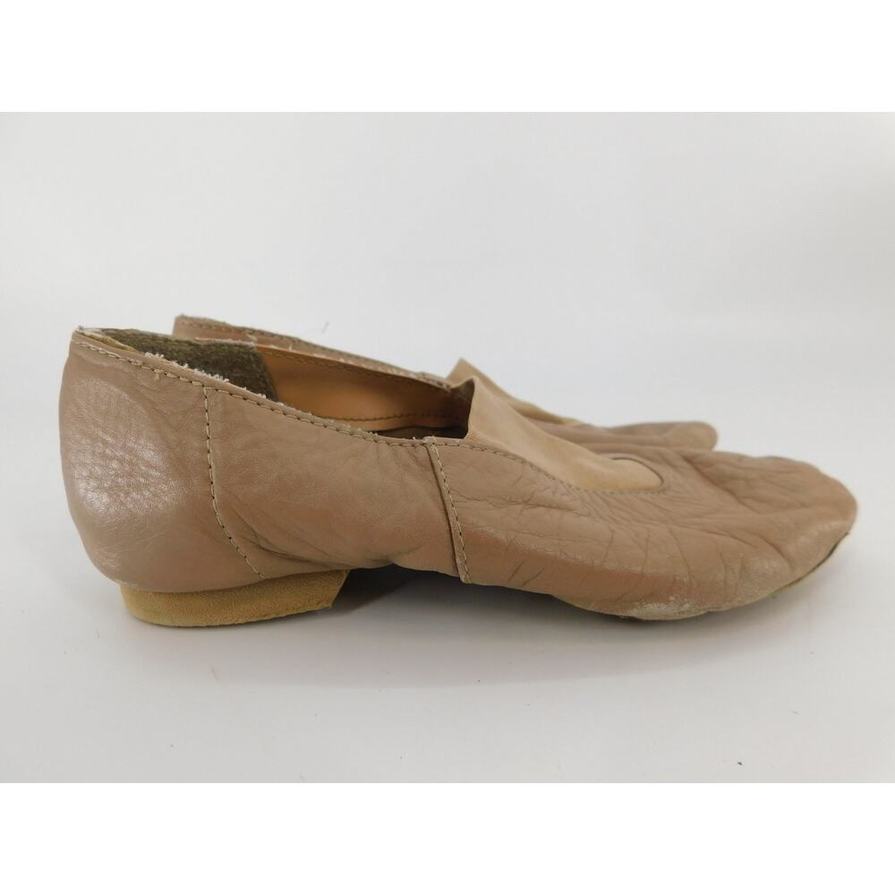 Dance Jazz Shoes Dancing Fair 510 Tan 1M Big Kid Top Elastic  Leather